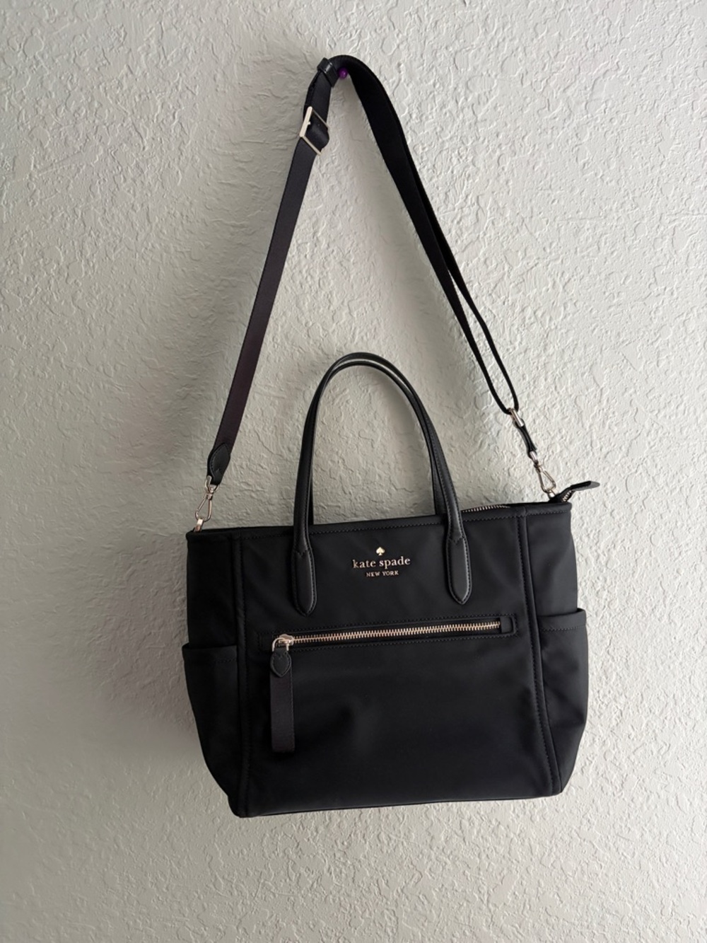 kate spade Black Nylon Tote with Removable Strap